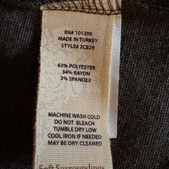 About Plaid Tunic Size L Gray Buffalo Flannel Roll Tab Top - Picture 11 of 11